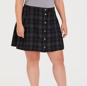 TORRID Hogwarts Uniform Plaid Skirt Button Snap